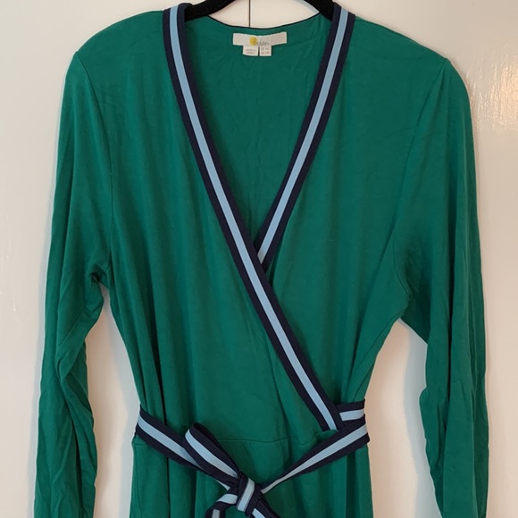 Boden Kelly Green Wrap Dress, US size 12L, UK size 16L. Stretch Jersey fabric - Picture 3 of 6